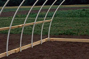 Figure 6. Tunnel with purlin and hip board in place.