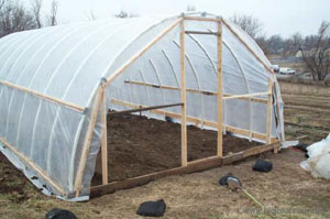 Figure 9. Tunnel showing end wall design at Full Circle Farm, Kansas City, Kansas.